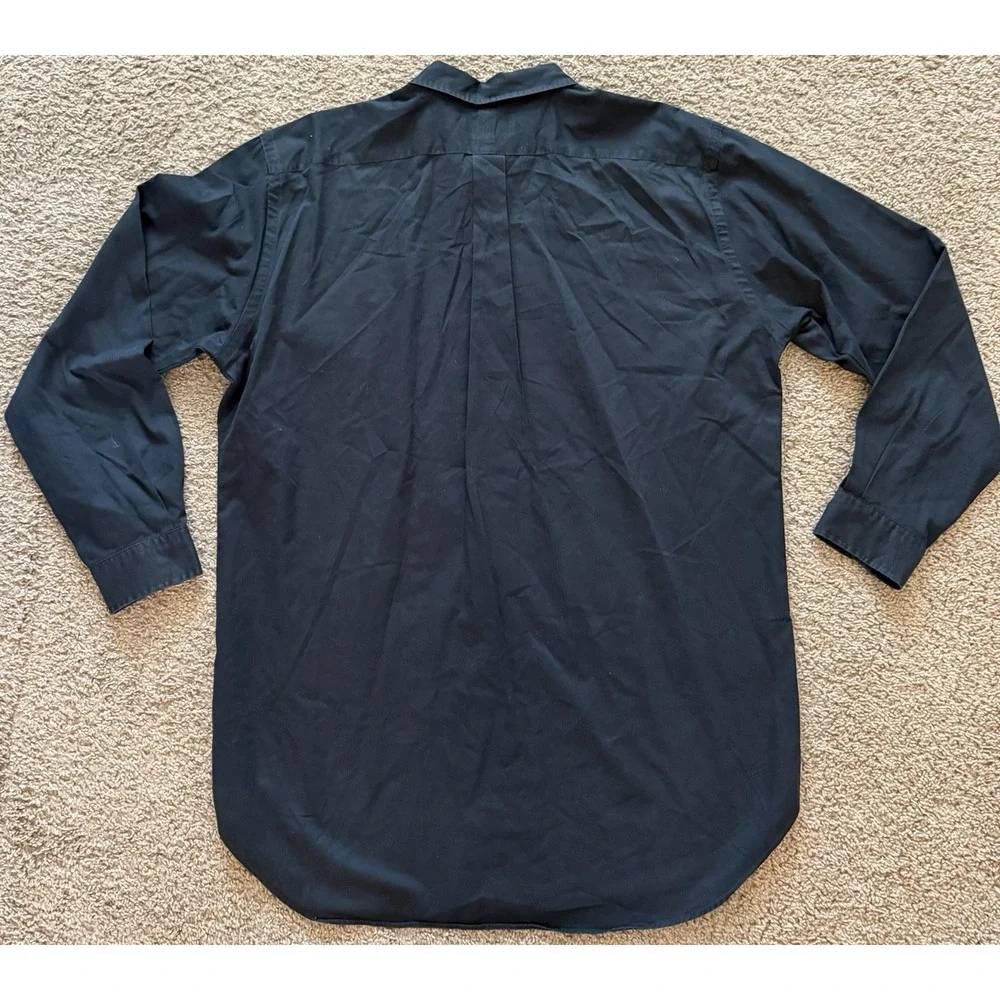 Polo Ralph Lauren Shirt‎ Mens Large Black Twill Long Sleeve Classic Fit XL Tall